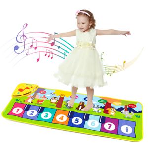 80*30cm 아이 음악 피아노 매트 유아 층 아기 키보드 댄스 매트 8 동물 소리 아기 매트 교육 장난감 아이 선물