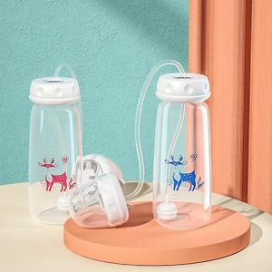1pc 5oz/150ml 핸즈프리 PP 젖병(밀짚 브러시 포함), 자체 공급 일반 목 젖병 세트.