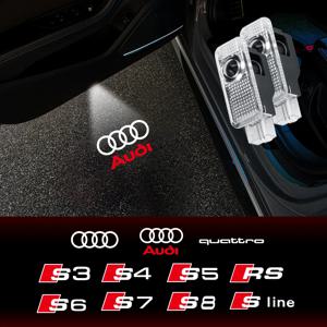 아우디 A4 A3 8V 8P 8L A6 C5 C6 C7 A5 A7 Q3 Q5 Q7 S3 S4 S6 RS Sline Quattro 자동차 HD 프로젝터 램프 LED 자동 도어 환영 빛