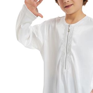 라마단 Jubba Thobe Eid 이슬람 앞 지퍼 가운 이슬람 아랍 어린이 드레스 Abaya 두바이 소년 의류 터키 Djellaba Dishdasha