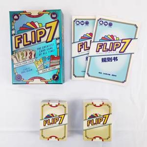 FLIP 7: 전략적 과제가 포함된 이중 언어 가족 파티 게임 |   Lucky Dog Adventures 및 팀 플레이가 포함된 2025년 에디션