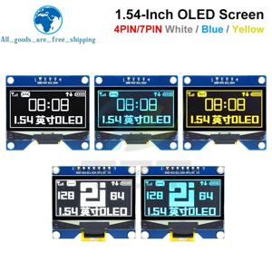 1.54 인치 4PIN 7PIN 흰색 파란색 OLED 스크린 모듈 TZT CH1116 / SSD1309 드라이브 SSD1306 SPI 인터페이스 128*64 호환