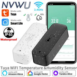Tuya WiFi 온도 습도 센서 IP65 방수 온도계 스마트 라이프 APP 실시간 모니터링 Alexa와 함께 홈 작업