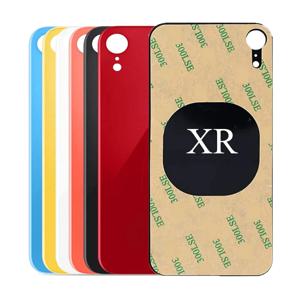 모델 A1984,A2105,A2106 용 뒷면 접착제 접착제가있는 iPhone XR 뒷면 커버 유리 용 큰 구멍 뒷면 스크린 유리 교체 부품