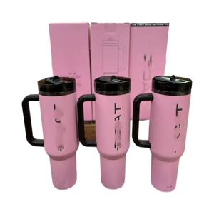 밀짚 뚜껑이 달린 차세대 스테인레스 스틸 진공 절연 머그, 자동차 머그, 여행용 머그, 손잡이 절연 머그, 40oz, 신규, 2025