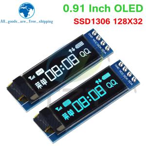 TZT 0.91 인치 OLED 모듈 흰색/파란색 OLED 128X32 OLED LCD LED 디스플레이 모듈 0.91 