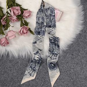 Tropic Affair 럭셔리 브랜드 스카프 타로 여성 스카프 가방 헤어 스키니 실크 스카프 디자인 Foulard Neckerchief Headband For Ladies