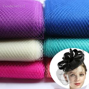 25cm * 1m 웨딩 밀리터리 그물 러시아어 베일 링 새장 베일 DIY 모자 트리밍 헤어 액세서리 Tulle Dress Fabric