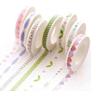 귀여운 카와이 와시 테이프 세트, 저널 용품, 마스킹 테이프, 워시 오거나이저, 와시테이프 파스텔, 한국 문구, 10m 칸막이