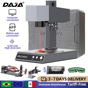 DAJA M1 프로 파이버 레이저 조각기, 휴대용 비즈니스 마킹 머신, 휴대폰 컴퓨터용, 모든 금속 플라스틱 가죽 각인