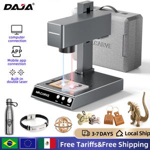 DAJA M4 PRO 섬유 마킹 기계 모든 재료 보석에 대 한 휴대용 듀얼 레이저 조각사 나무 금속 플라스틱 가죽 유리 반지
