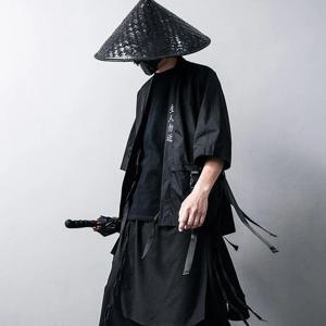 남성 도교 가운 일본 하라주쿠 Techwear 반팔 여성 남성 셔츠 얇은 Streewear y2k 리본 캐주얼 헐렁한 옷