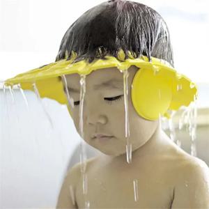 안전한 베이비 샤워 캡 목욕 보호 소프트 캡 모자 베이비 워시 헤어 쉴드 베이비 케어 샴푸 캡