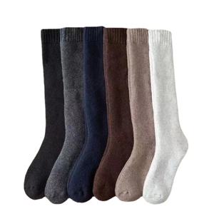 남성 겨울 메리노 울 여성 스타킹 슈퍼 따뜻한 슈퍼 두꺼운 부드러운 울 스타킹 따뜻한 송아지 스노우 스타킹 대형 EU38-46