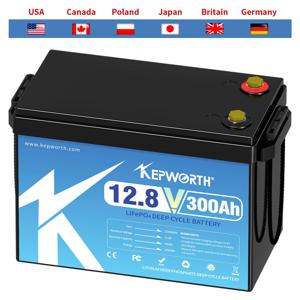 RV 캠핑카 골프 카트 오프로드 오프 그리드용 업그레이드된 BMS 6000 사이클을 갖춘 KEPWORTH 12V 300Ah 리튬 철 인산염 배터리
