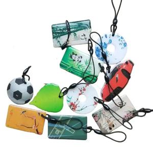 1Pcs UID 13.56MHz 재기록 가능한 RFID IC NFC 태그 Keyfobs 0 블록 변경 가능 S50 키 체인 복사기 액세스 제어 카드에 사용