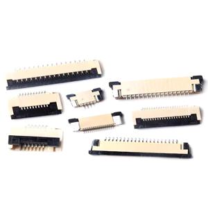 플립 오버 FCC FPC 커넥터 연결 케이블 소켓, 4P, 6, 8, 10, 12, 14, 16, 18, 20, 24/30 ~ 40, 0.5mm, 1.0mm 간격, 5 개 P