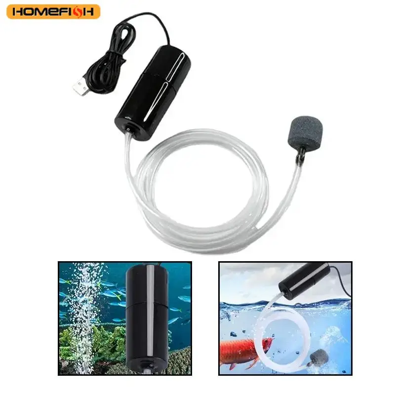 자동 산소 발생기 소형 산소 펌프 휴대용 미니 USB 충전 물고기 탱크 산소 펌프 물고기 농업 수족관 용품