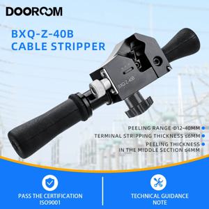 DOOROOM 회전 스트리퍼 케이블 와이어 스트리핑 플라이어, 스킨 케이블 스트리핑 도구 가위, 광섬유 크림퍼 케이블 와이어
