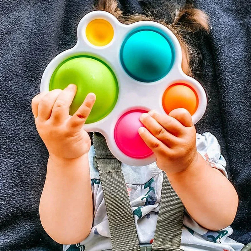 유아 아기 장난감 몬테소리 운동 보드 딸랑이 퍼즐 다채로운 지능 조기 교육 집중 훈련 Fidget Toys