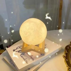 8 cm DIY 행성 램프 문 갤럭시 나이트 라이트 아트 페인팅 낙서 생일 선물 침실 거실 장식 (스탠드 포함)