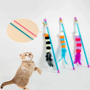 신축성 스트링 모조 모피 버그, 재미있는 고양이 스틱, 고양이에 적합, 1 PC, 신제품