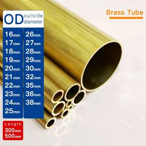 황동 튜브 OD16-38mm 길이 300 500mm 원형 황동 합금 파이프 직선 대형 외경 정밀 두께 0.4-3