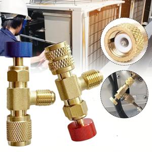 냉각 충전 에어컨 어댑터, 액체 안전 액체 밸브 호스, R22 구리 어댑터 핸드, R410A R22 1/4 인치, 1PC
