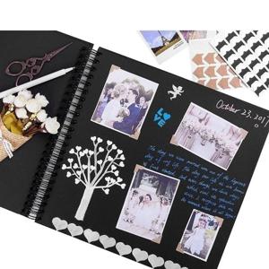 DIY 공예 앨범 스크랩북 그림 앨범 1PC 사진 앨범 결혼 기념일 선물을위한 스크랩북 종이 메모리 책