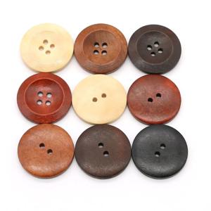 10pcs 25mm 라운드 나무 단추 DIY 의류 의류 바느질 장식 단추 의류에 대 한 Scrapbooking 단추