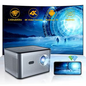 Xnano X3 Pro 미니 휴대용 프로젝터 4k 비디오 디코드 지원 영화용 안드로이드 WiFi LED 1080P 홈 시어터 비디오 빔 프로젝터