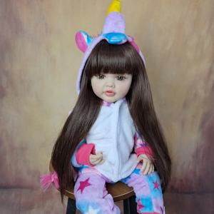 BZDOLL 실물 같은 55cm 22 인치 다시 태어난 아기 소녀 인형 전체 부드러운 실리콘 바디 살아있는 신생아 공주 유아 비비 생일 선물