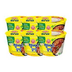 오뚜기컵밥 햄버그덮밥(즉석국) 315g 6개