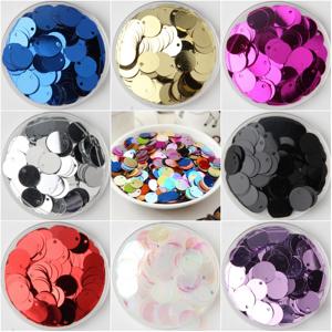 Paillette 스팽글 10mm 15mm 20mm 25mm 대형 플랫 라운드 에지 홀 루즈 스팽글 Carfs 키즈 댄스 DIY 장식 Lentejuela 20g