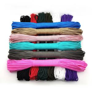 3mm Paracord 매는 밧줄 로프 낙하산 코드 하이킹 캠핑 빨랫줄 전술 팔찌 액세서리 팔찌 한 코어 100ft 328ft