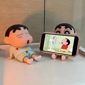 애니메이션 그림 전화 홀더 Kawaii 데스크탑 장식품 전화 지원 미니 GK 컬렉션 장식 장난감 선물