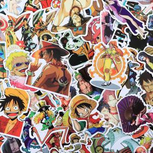100/120Pcs 원피스 Luffy 스티커 어린이를위한 애니메이션 스티커 노트북 오토바이 스케이트 보드 컴퓨터 휴대 전화 만화 장난감