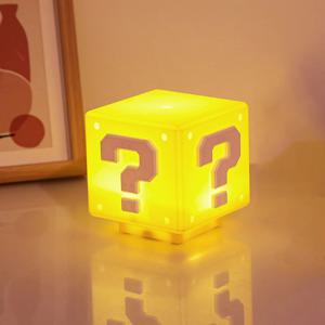 음악이 있는 LED 물음표 브릭 야간 조명, USB 충전 책상 램프 조명, 생일 크리스마스 선물