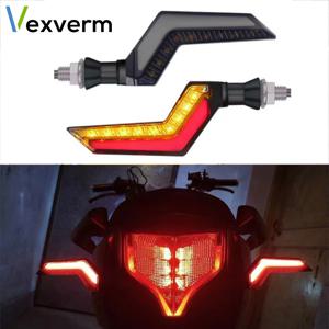 2pcs 12V 오토바이 신호 표시기 Led LED 주간 실행 흐르는 물 꼬리 회전 신호 표시기 성 노출증 회전 신호 램프