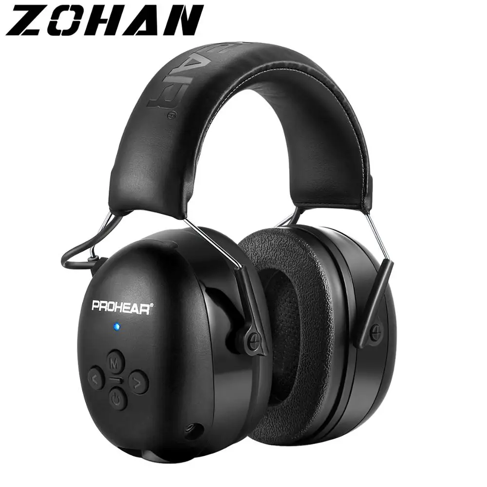 ZOHAN 전자 헤드폰 5.0 블루투스 귀마개, 청력 보호 헤드폰, 음악 안전 소음 감소 충전