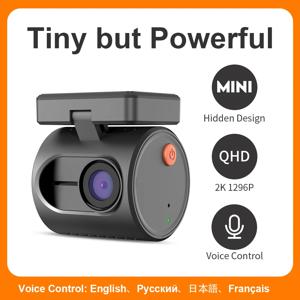 자동차 DVR 대시 캠, KAWA 미니 3 비디오 녹음기, 비상 음성 제어, 야간 투시경, WiFi 앱 모니터, WDR, 2K