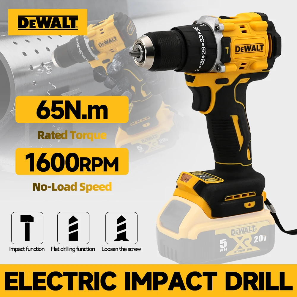 DEWALT 브러시리스 무선 임팩트 드릴 1/2, 충전식 가변 속도, 충전식 공구, DEWALT DCD805 드릴, 20V