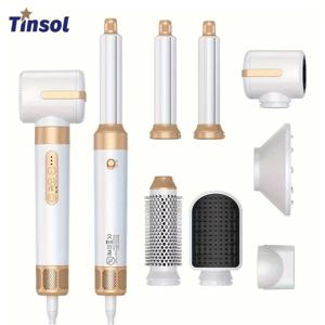 Tinsol 7 In 1 헤어 드라이어 브러시 디퓨저 이온 블로우 건조기가 포함된 브러시리스 고속 헤어 드라이어 핫 에어 스타일링 빗 헤어 컬러