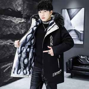 겨울 남성 롱 자켓 패션 남성 열 파카 코트 캐주얼 남성 클래식 모피 칼라 따뜻한 패딩 자켓 의류