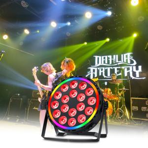 파티 이벤트 결혼식 클럽 파티 램프에 대 한 보조 스트립 DMX512와 2PCS RGBW 18x4W 4in1 LED 파 빛 무대 효과 조명