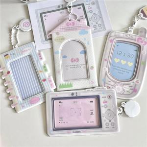 PVC 카드 커버 휴대 전화 카메라 팬 스타 사랑 콩 작은 카드 캠퍼스 카드 컬렉션 카드 가방 디스플레이 펜던트