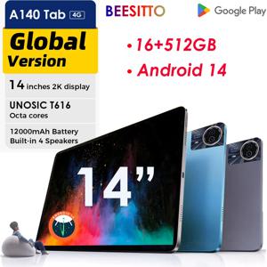 글로벌 버전 14인치 태블릿 PC 1920x1200 IPS 대화면 16+512GB 태블릿 14