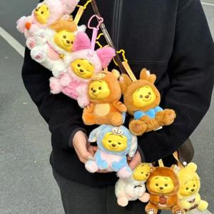 Miniso 디즈니 푸우 베어 펜던트 블라인드 박스 시리즈 장난 꾸러기 파티 비닐 어린이 장난감 귀여운 모델 생일 선물 장식품 수집