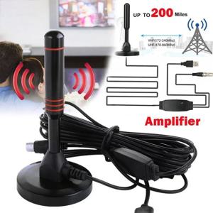 HD 디지털 TV 안테나 실내 증폭 dab 안테나 200 마일 울트라 HDTV 증폭기 VHF/UHF 빠른 응답 야외 공중 세트