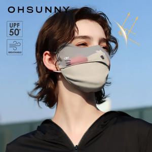OhSunny 만화 얼굴 마스크 UV 보호 얼굴 커버 패션 귀여운 동물 패턴 마스크 빨 수있는 멋진 라이닝 여성을위한 태양 차단기
